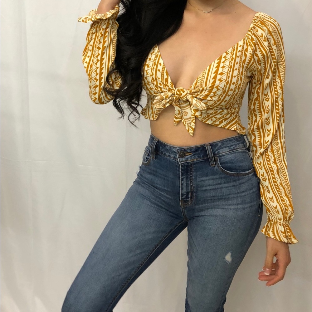 Knot front crop top